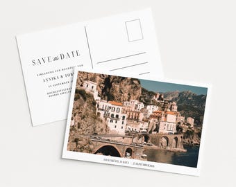 Cartoline Save the Date - Modello Canva digitale - Save the Date in stile vintage