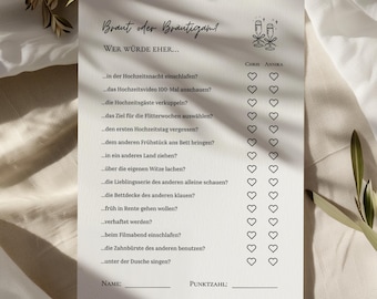 Would You Rather Wedding Game - Digital Canva Template