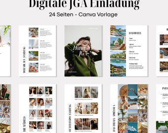 JGA Invitation - Minimalist - Digital Canva Template - Schedule - Perfect for WhatsApp and Printing