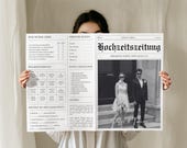 Hochzeitszeitung - Digitale Canva Vorlage - Sofortiger Download