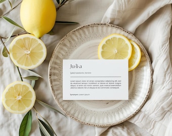 Namensschild Hochzeit Personalisierbare Vorlage