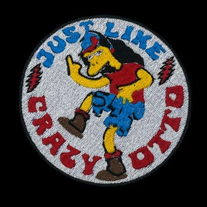 Large iron-on embroidered patch grateful Otto simpsons deadhead