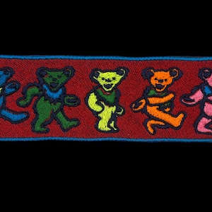Dead bears dancing iron-on adhesive embroidered patch