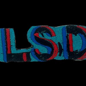 LSD glitch Patch - Iron-On Applique (3" x 2")