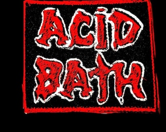 acid bath adhesive iron-on embroidery battle jacket patch