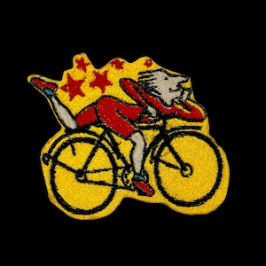 Bicycle day patch embroidery iron-on