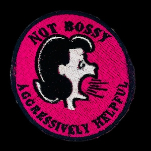 Not bossy character patch embroidered iron-on adhesive