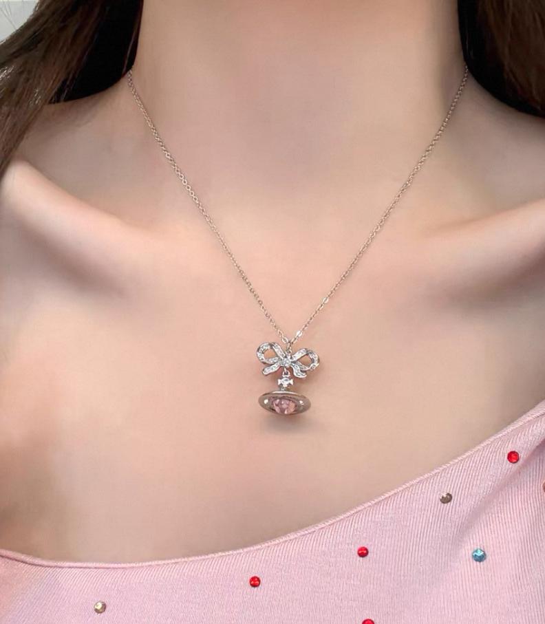 Pink Vivienne Westwood Orb Necklace - Etsy