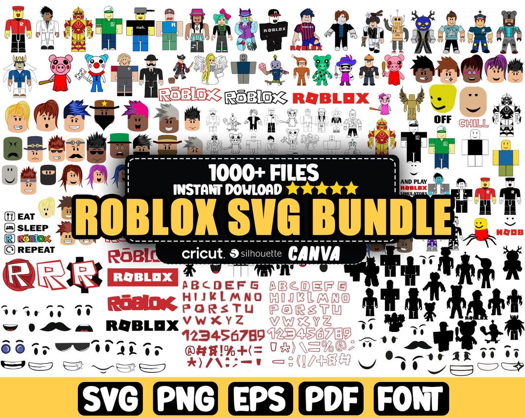 Roblox Svg Bundle, Roblox Png, Roblox Clipart, Character, Svg for ...