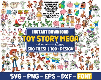 300+ Files Toy Story SVG, Toy Story PNG, Buzz Lightyear Svg, Toy Story Font, Svg for Cricut / Silhouette, Toy Story Woody Svg, Clipart