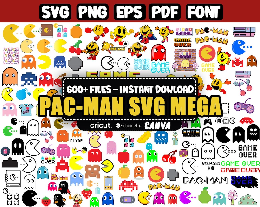 150+ Pac-man-Svg-Bundle, Pac-man-Png, Pac-man-Clipart, Geist-Svg, Blatt ...