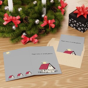 Blank house greeting card, envelope included, charming illustrated card, cottagecore stationery, thinking of you, everyday card, mom gift