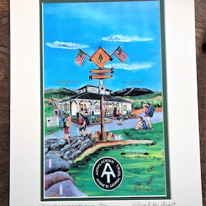 Half-way on the Appalachian Trail Art Print Maine to Georgia thru Hiker AT Pine Grove Furnace General Store Gardners PA white blaze AT hike