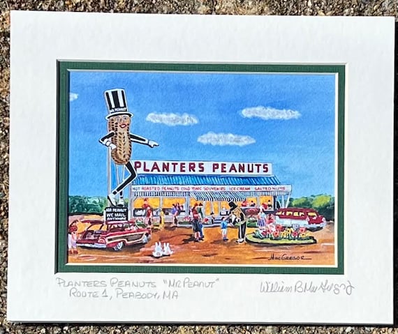 Planters Peanuts Art Print - Mr. Peanut - Route 1 Peabody MA