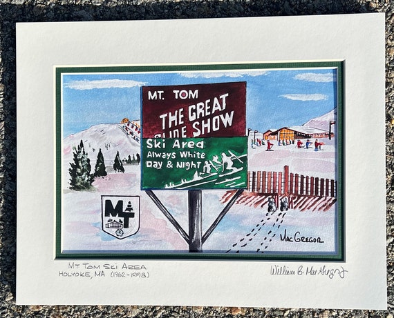 Mt. Tom Ski Area Art Print Ski Resort in Holyoke, Massachusetts Mount Tom  Mountain Range Ski Mt Tom Wall Decor Gift for a Skier -  Canada