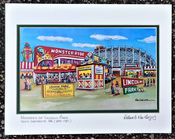 Lincoln Park Watercolor Art Print Amusement Carnival Etsy Uk Lincoln Park Watercolor Art Print Amusement Carnival Etsy Uk