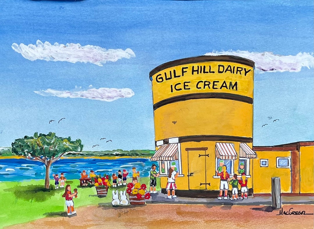 Gulf Hill Dairy Ice Cream Art Print the Bucket South Dartmouth MA