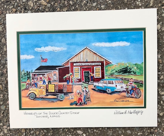 The Dover Country Store Art Print Historic Vintage Dover MA