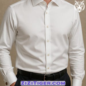 mens white dress shirt cufflinks Classic French Cuff Mens Dress Shirt Long Sleeve Male Formal Wedding Party  White Black Oversized Cufflink Shirts with Pocket 240927