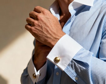 domani blue label dress shirts Domani Blue Label Dress Shirt XL Double Purple Pinstripe Button-Up Ball Knot NEW