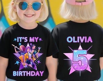 Custom Huntrix Birthday Girl Shirt,Personalized Kpop Demon Hunter Birthday Tee,Gift for Huntrix fan,kpop Huntri x sweatShirt