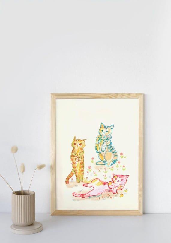 Colorful Kitties in Markers and Pens