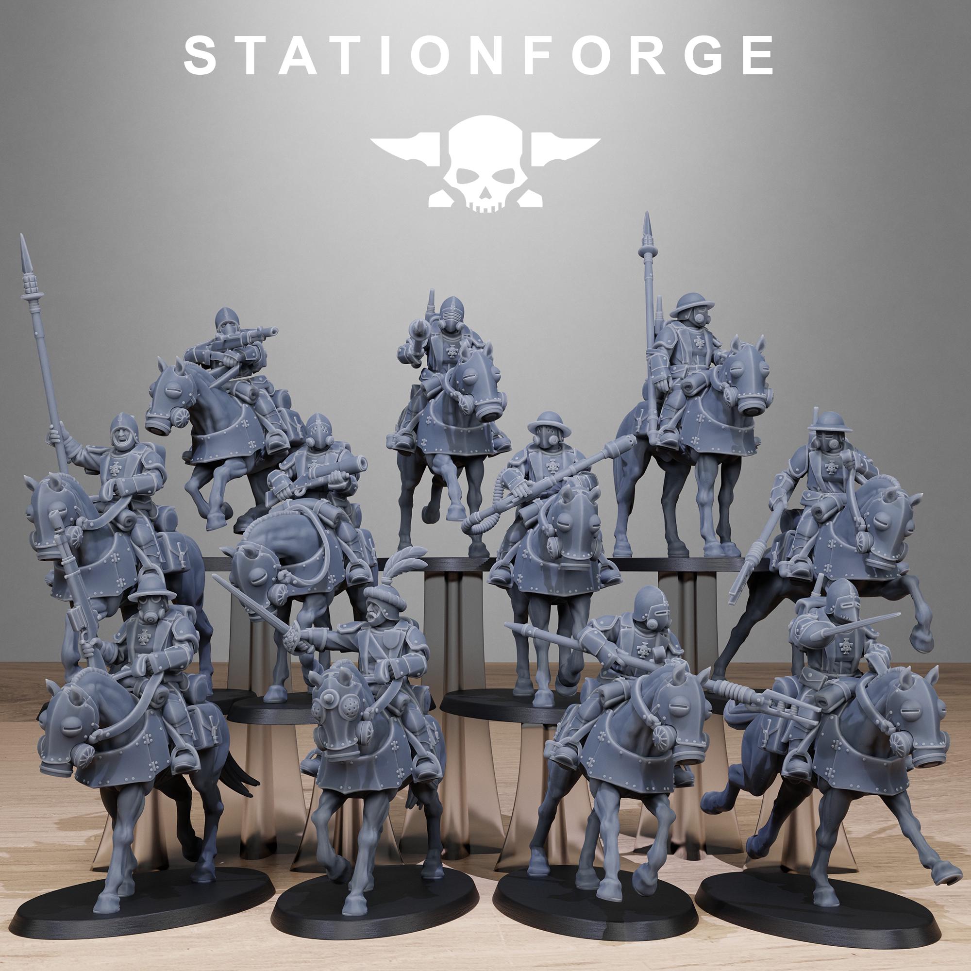 Royalguard Royal Cavalry 32 mm (StationForge) ミニチュア（卓上またはディスプレイ用）/ウォーゲーム/SF