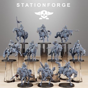 GrimGuard Cavalry 32mm (StationForge)  Miniatures for Tabletop or Display / Wargaming / SciFi