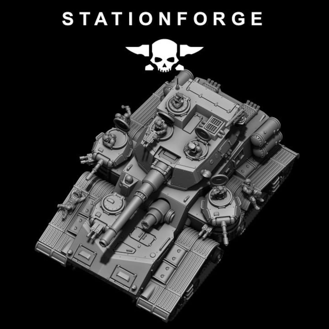 Grimguard Monolith Tank 32mm (stationforge) Grimdark Resin 3D Printed ...