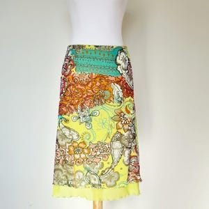 Y2K Floral Print Vintage Skirt - Miss Etam - Size M