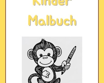 Coloring book for toddlers eBook – first coloring pages with animal motifs | PDF download for printing