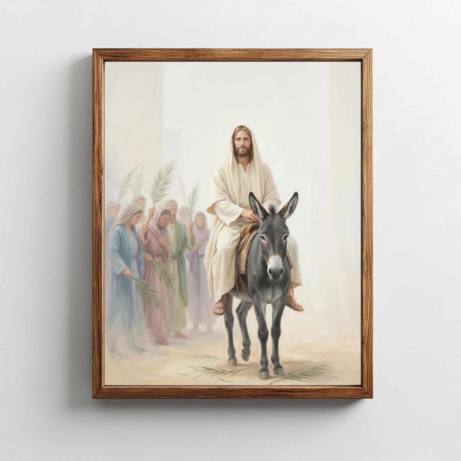 Jesus Palm Sunday Christian Wall Art Peaceful Bible Scene Decor ...