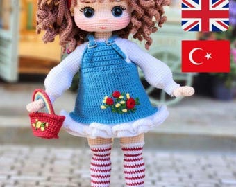 Gül Doll Amigurumi Crochet Pattern: Beginner-Friendly Rag Doll Tutorial (PDF Download)