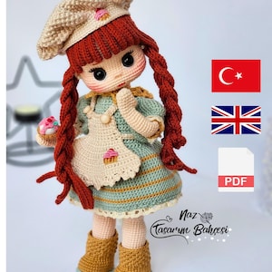 Amigurumi Doll Crochet Pattern – Naz Doll PDF Tutorial, English Digital Download, Cute Toy Pattern