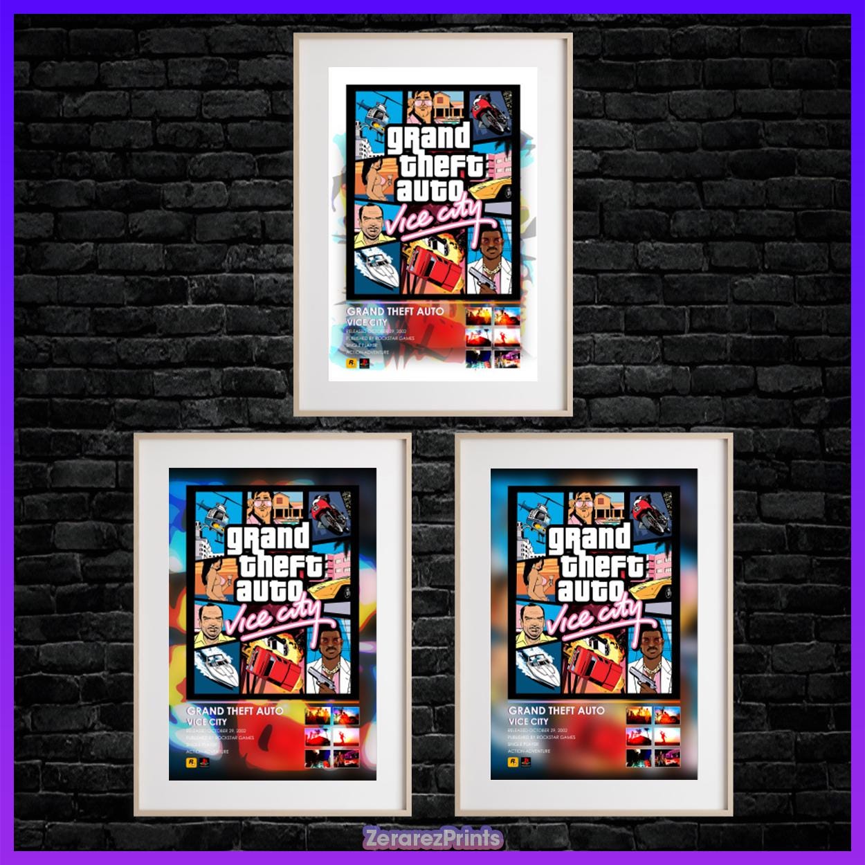 Vice city poster - Etsy 日本