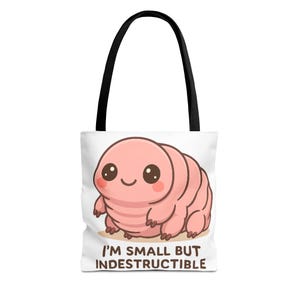Tardigrade Tote Bag – Funny Science Gift, I&#39;m Small But Indestructible Bag, Cute Nerdy Tote for STEM Lovers, Teacher Gift Tote