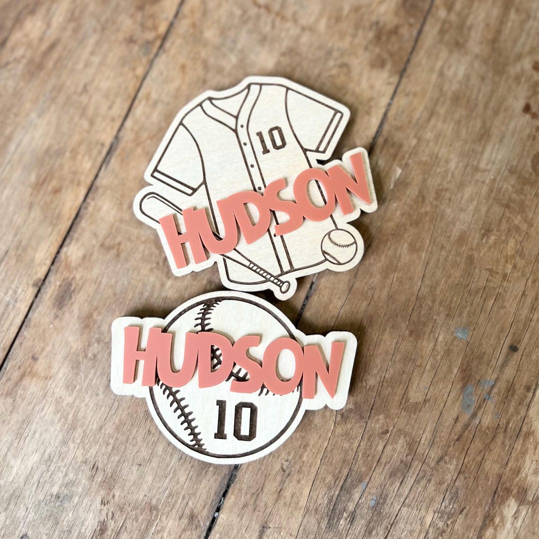 PERSONALIZED BASEBALL/SOFTBALL Magnet Acrylic + Maple | Fridge Magnet ...