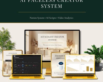 Professional Content System Notion Template | Video Production Workflow | Creator Dashboard | Faceless Channel Management