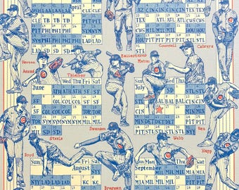 Calendario de béisbol de los Chicago Cubs 2026 (Impresión Risograph)
