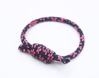 Pulsera Japonesa de Flor de Cerezo | Cordón Chirimen | Accesorio de Kimono | Hecho a Mano en Japón