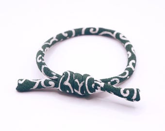 Pulsera japonesa con nudo | Cordón Chirimen con diseño Karakusa | Regalo de buena suerte