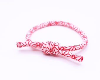Japanese knot bracelet | Kimono-style chirimen fabric wristbands