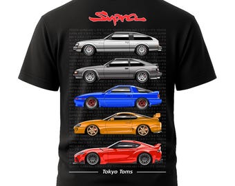 Toyota Supra Gen T-Shirt - MK4 Supra Shirt, JDM Car Tee, Supra A80 Shirt, Car Guy Gift, JDM Lover Shirt, Toyota Supra A90 Tee, Tokyo Toms