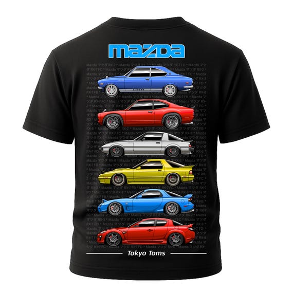 Mazda RX Generations Shirt - Mazda RX-7 RX-8 T-shirt, Mazda Rotary