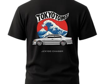 Toyota JZX100 Chaser T-Shirt - The Great Wave Off Kanagawa Shirt, Tokyo Toms Toyota Tourer V Car Guy Gift, Car Meet Shirt, Car Apparel Gift