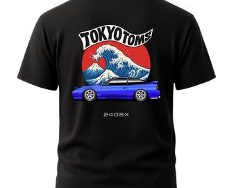 Nissan 240SX Shirt - Nissan S13 Tee, JDM Car Shirt, Japanese Great Wave Art, Drift Car Gift, Tokyo Toms, Car Guy Gift, S-Chassis Fan T-Shirt