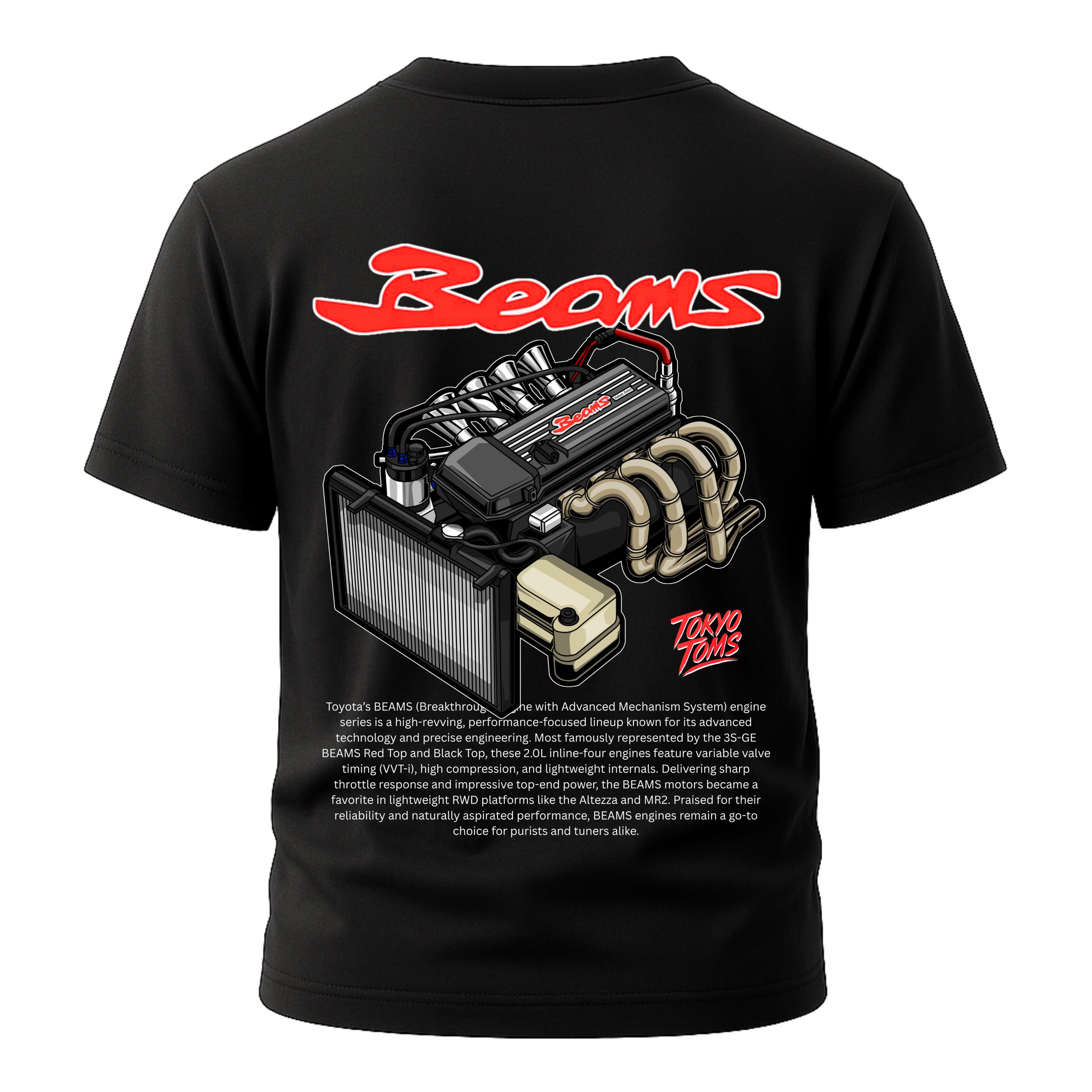 Toyota Beams Engine T-shirt - 3S-GE Beams Shirt, JDM Engine Tee