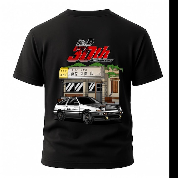 Initial D 30th Anniversary T-shirt - Fujiwara Tofu Shop AE86 Tee