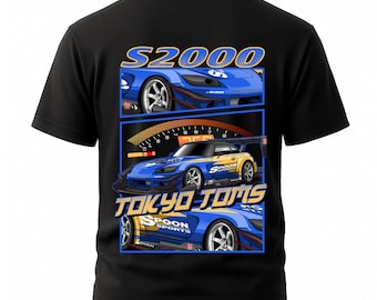 Honda S2000 T-Shirt - SPOON Sports VTEC JDM Race Car Tee, AP1 AP2 Tuner Gift, Preshrunk Cotton Streetwear Shirt, Honda Fan Tshirt