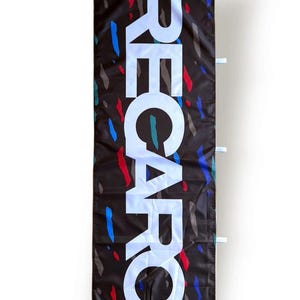 Recaro Confetti Nobori Flag JDM Racing Banner for Garage, Car Show, or Wall Decor  Drift Car Flag  Japanese Tuning Style Gift